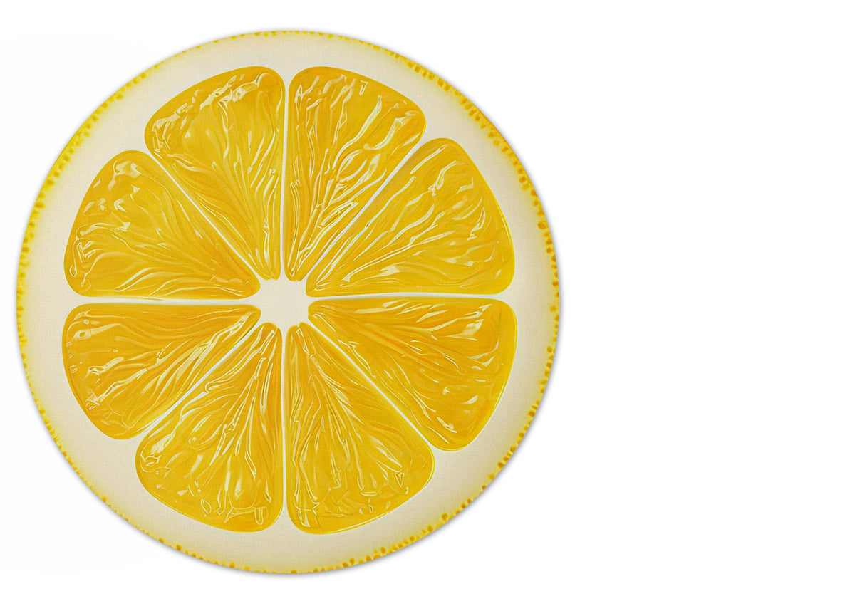 Vixar Coconut Round Mouse Mat – Tropical Fruit Fabric Mouse Pad with 5mm Non-Slip Rubber Base, 202mm (Coconut)