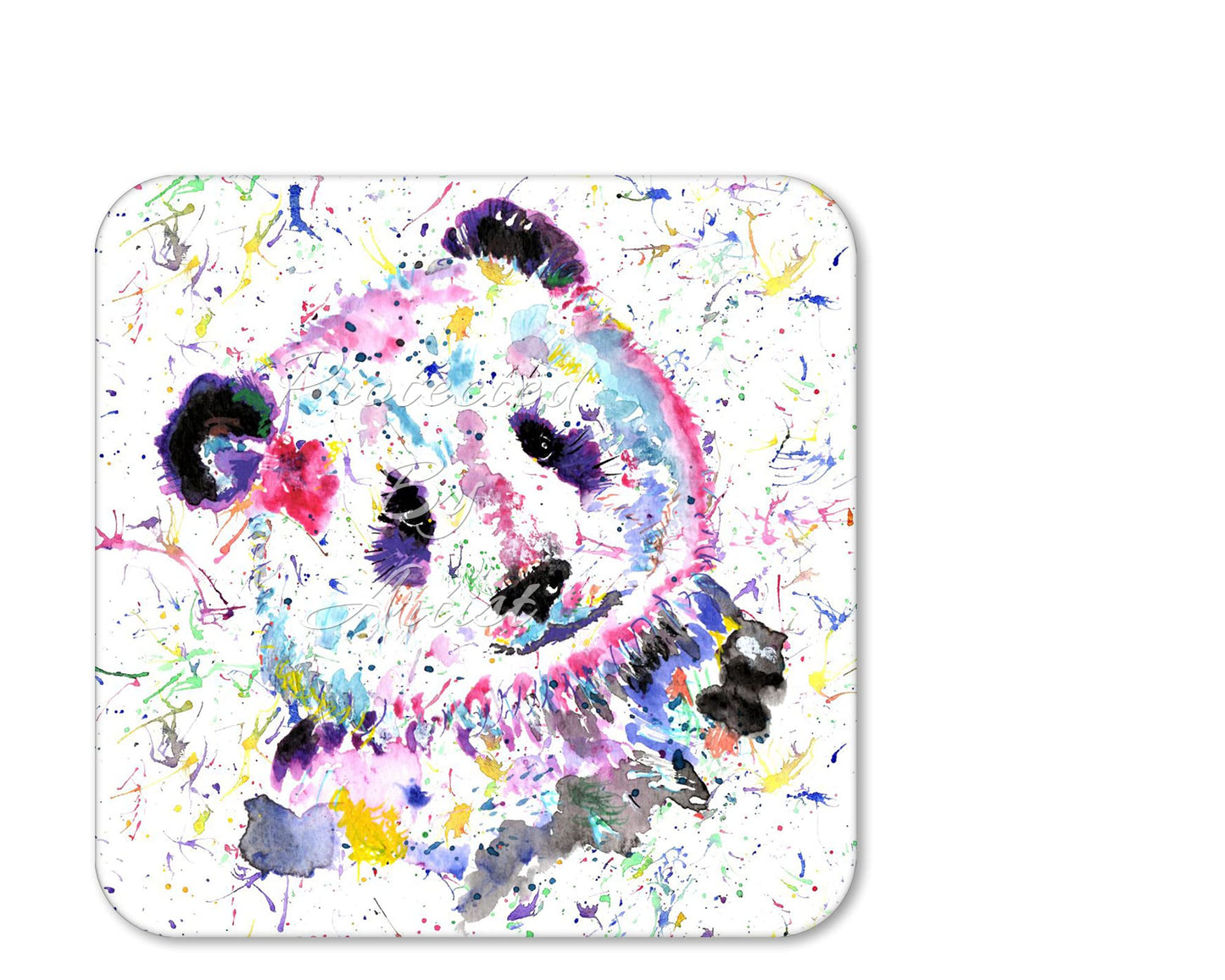 Coaster Panda Animals Coasters Watercolour Art Gift Work Office Dining Tea coffee
