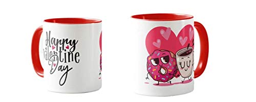 Valentines Day Gift Coloured Mug Cup11oz Ceramic Novelty Gift Coffee, Tea, Doughnut VD02