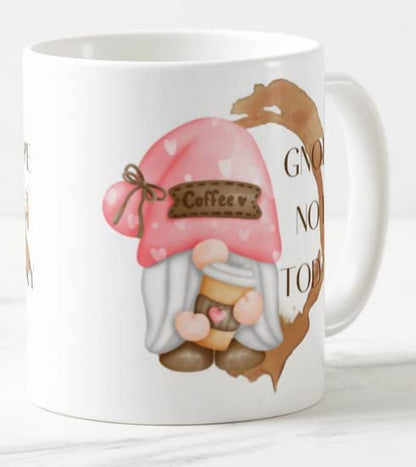 Vixar Gnome Gnope Not Today Joke Novelty Coloured Mug Cup Gift Birthday Work Office Christmas Tea Coffee