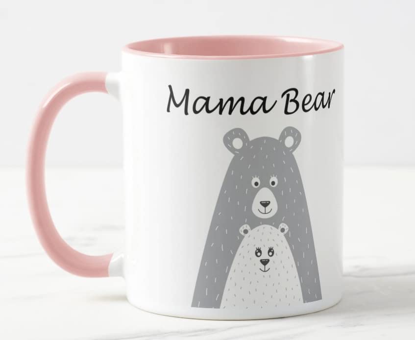 Vixar Mama Bear Mothers Day mom Mum Coloured Mug Cup Gift Birthday Work Office Christmas Tea Coffee MB02