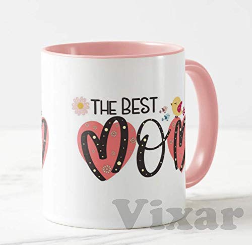 The Best Mom, Happy Mother's Day (Pink)11oz Ceramic Novelty Gift Mug Cup MD14