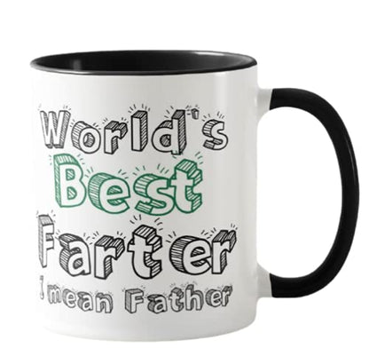Worlds Best Farter, Mean Father, Fathers Day Gift, Dad Mug, Dad Birthday, Dad Coffee, Gift for Dad, Coloured Mug