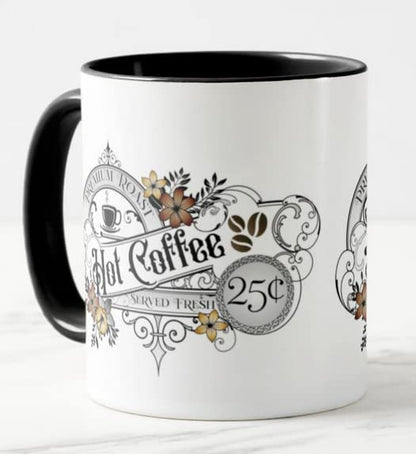 Vixar Hot Coffee Premium Roast Served Fresh Coloured Mug Cup Gift Birthday Work Office Christmas Tea Coffee