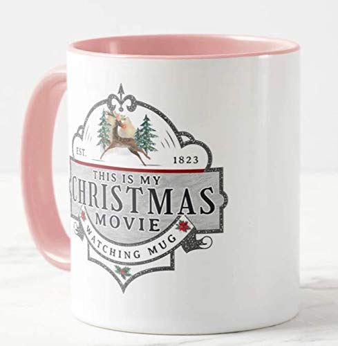 Vixar This is My Christmas Movie, Watching Mug, Christmas Coloured Mug Cup Novelty Office Birthday Christmas Coffee Gift Tea Present