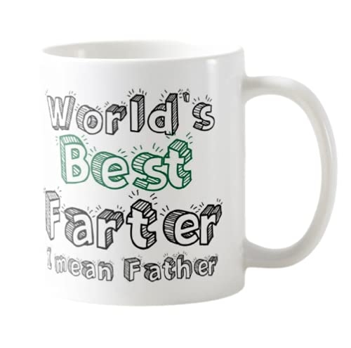 Worlds Best Farter, Mean Father, Fathers Day Gift, Dad Mug, Dad Birthday, Dad Coffee, Gift for Dad, Coloured Mug