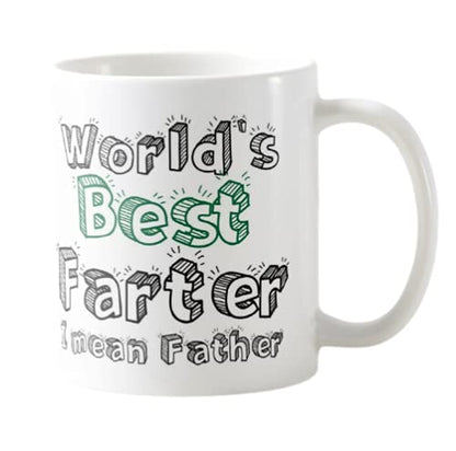Worlds Best Farter, Mean Father, Fathers Day Gift, Dad Mug, Dad Birthday, Dad Coffee, Gift for Dad, Coloured Mug