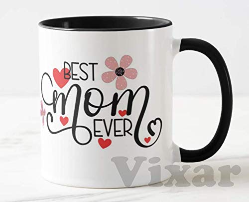 Best Mum Ever, Happy Mother's Day (Red or Black)11oz Ceramic Novelty Gift Mug Cup MD11