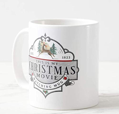 Vixar This is My Christmas Movie, Watching Mug, Christmas Coloured Mug Cup Novelty Office Birthday Christmas Coffee Gift Tea Present