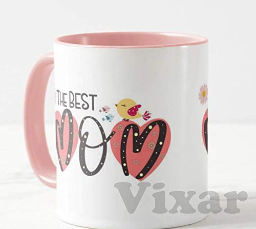 The Best Mom, Happy Mother's Day (Pink)11oz Ceramic Novelty Gift Mug Cup MD14