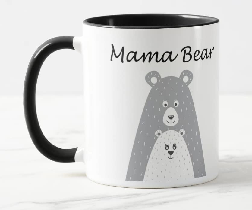 Vixar Mama Bear Mothers Day mom Mum Coloured Mug Cup Gift Birthday Work Office Christmas Tea Coffee MB02