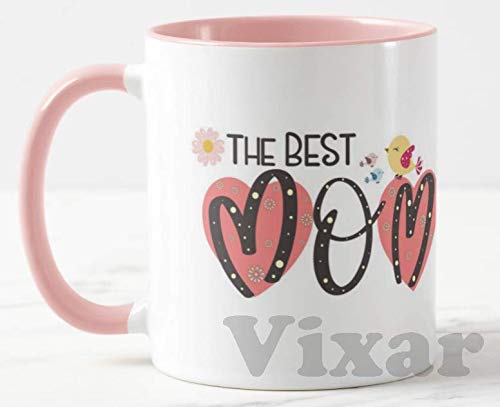 The Best Mom, Happy Mother's Day (Pink)11oz Ceramic Novelty Gift Mug Cup MD14