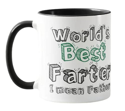 Worlds Best Farter, Mean Father, Fathers Day Gift, Dad Mug, Dad Birthday, Dad Coffee, Gift for Dad, Coloured Mug