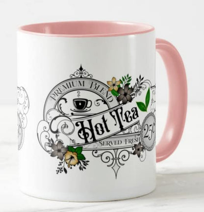 Vixar Hot Tea Premium Blend Served Fresh Coloured Mug Cup Gift Birthday Work Office Christmas Tea Coffee