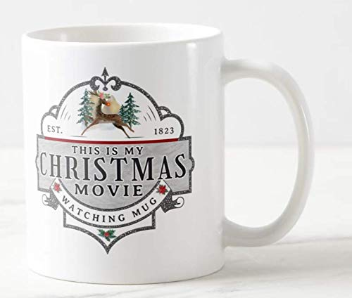 Vixar This is My Christmas Movie, Watching Mug, Christmas Coloured Mug Cup Novelty Office Birthday Christmas Coffee Gift Tea Present