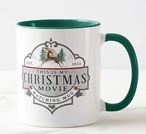 Vixar This is My Christmas Movie, Watching Mug, Christmas Coloured Mug Cup Novelty Office Birthday Christmas Coffee Gift Tea Present