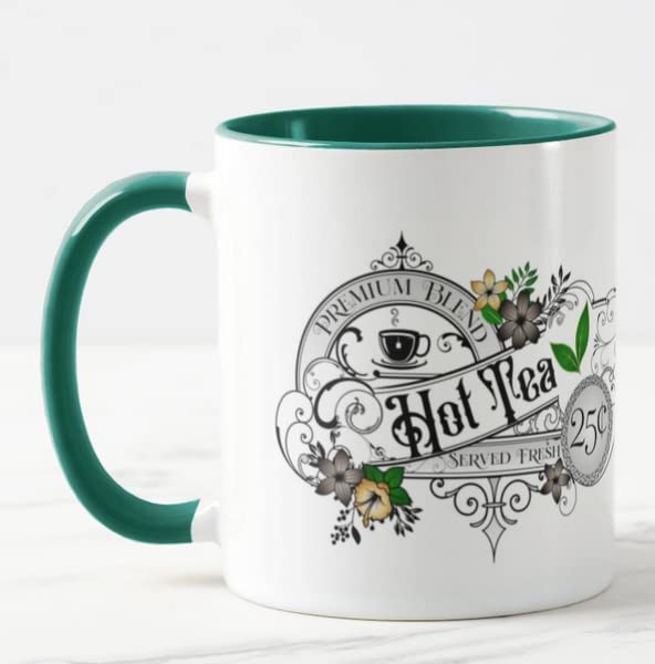 Vixar Hot Tea Premium Blend Served Fresh Coloured Mug Cup Gift Birthday Work Office Christmas Tea Coffee