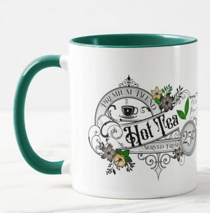 Vixar Hot Tea Premium Blend Served Fresh Coloured Mug Cup Gift Birthday Work Office Christmas Tea Coffee