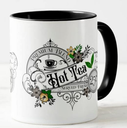 Vixar Hot Tea Premium Blend Served Fresh Coloured Mug Cup Gift Birthday Work Office Christmas Tea Coffee