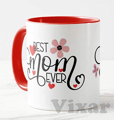 Best Mum Ever, Happy Mother's Day (Red or Black)11oz Ceramic Novelty Gift Mug Cup MD11