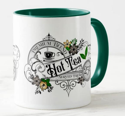 Vixar Hot Tea Premium Blend Served Fresh Coloured Mug Cup Gift Birthday Work Office Christmas Tea Coffee