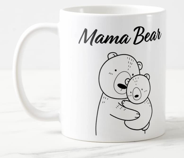 Vixar Mama Bear Mothers Day mom Mum Coloured Mug Cup Gift Birthday Work Office Christmas Tea Coffee