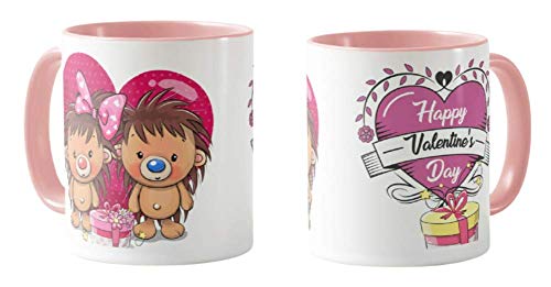 Valentines Day Gift Coloured Mug Cup11oz Ceramic Novelty Gift Couple, Hedgehogs, VD09