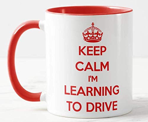 Vixar Keep Calm I'm Learning to Drive Coloured Mug Gift Present Learner Driving Lessons