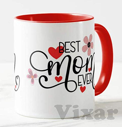 Best Mum Ever, Happy Mother's Day (Red or Black)11oz Ceramic Novelty Gift Mug Cup MD11