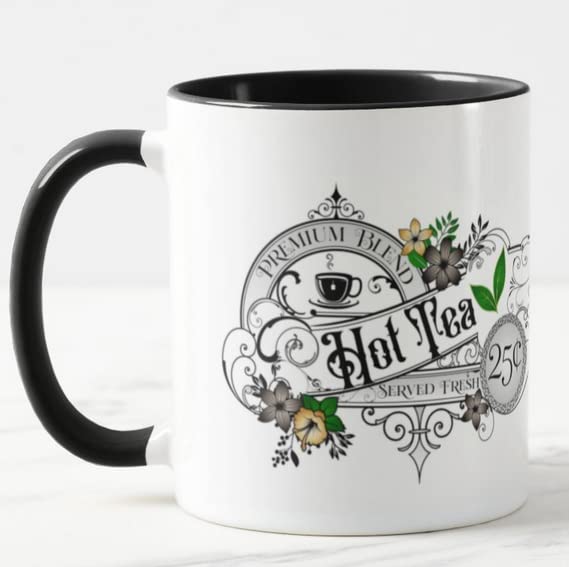 Vixar Hot Tea Premium Blend Served Fresh Coloured Mug Cup Gift Birthday Work Office Christmas Tea Coffee