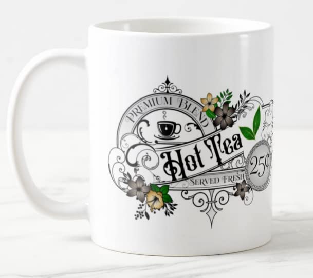 Vixar Hot Tea Premium Blend Served Fresh Coloured Mug Cup Gift Birthday Work Office Christmas Tea Coffee