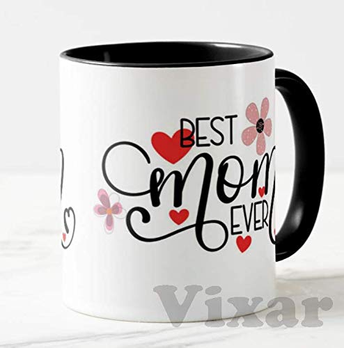 Best Mum Ever, Happy Mother's Day (Red or Black)11oz Ceramic Novelty Gift Mug Cup MD11