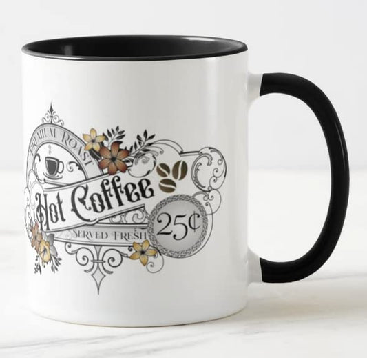 Vixar Hot Coffee Premium Roast Served Fresh Coloured Mug Cup Gift Birthday Work Office Christmas Tea Coffee