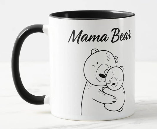 Vixar Mama Bear Mothers Day mom Mum Coloured Mug Cup Gift Birthday Work Office Christmas Tea Coffee