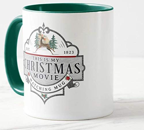 Vixar This is My Christmas Movie, Watching Mug, Christmas Coloured Mug Cup Novelty Office Birthday Christmas Coffee Gift Tea Present