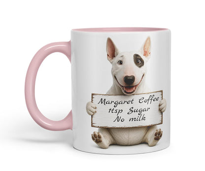 Vixar Personalised English Bulldog Dog Pet Mug with Name or Custom Message – Cute Animal Coloured Ceramic Mug Cup Gift, 11oz (Black)