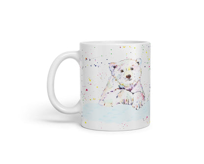 Vixar Polar Bear Animals Watercolour Art Coloured Mug Cup Gift Birthday Work Office Tea Coffee