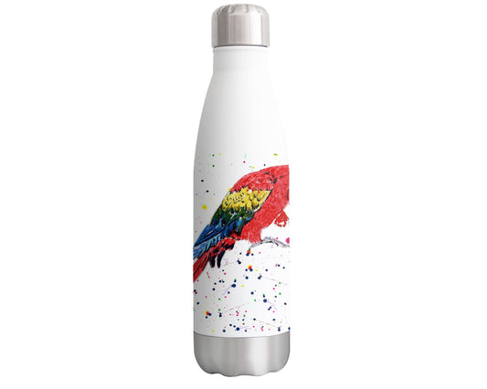 Vixar Parrot Macaw bird Animals Watercolour Bottle double Wall insulated Stainless steel sport Drinks 500ml