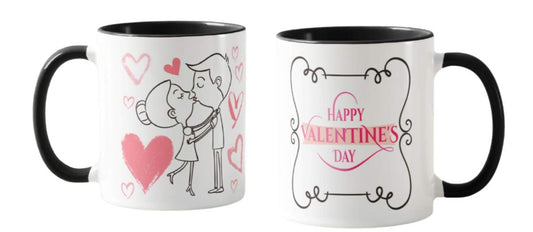 Valentines Day Gift Coloured Mug Cup11oz Ceramic Novelty Gift Couple, VD18