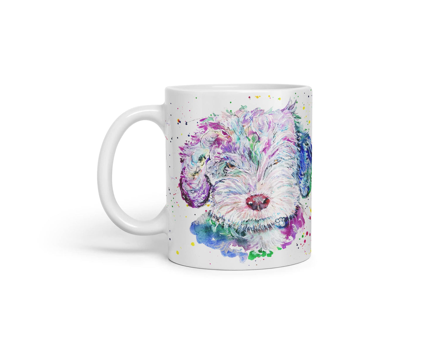 Vixar Cockapoo Cockerpoo Dog Pet Animals Watercolour Art Coloured Mug Cup Gift Birthday Work Office Tea Coffee