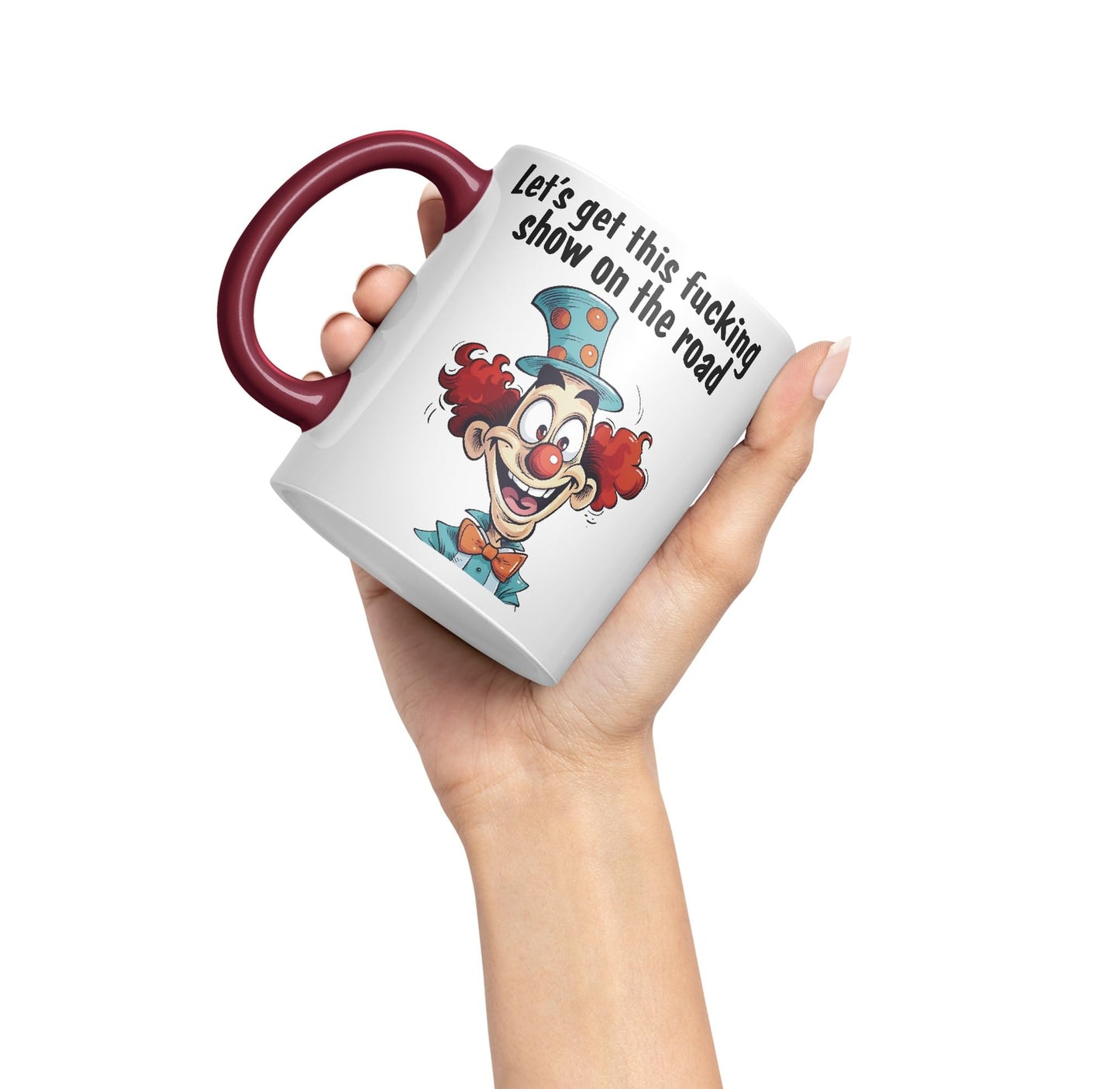 Let's get This fu.. Show on The Road Sarcastic Joke Ceramic Coloured Mug Cup for Tea Coffee Hot Brew 330ml 11 OZ