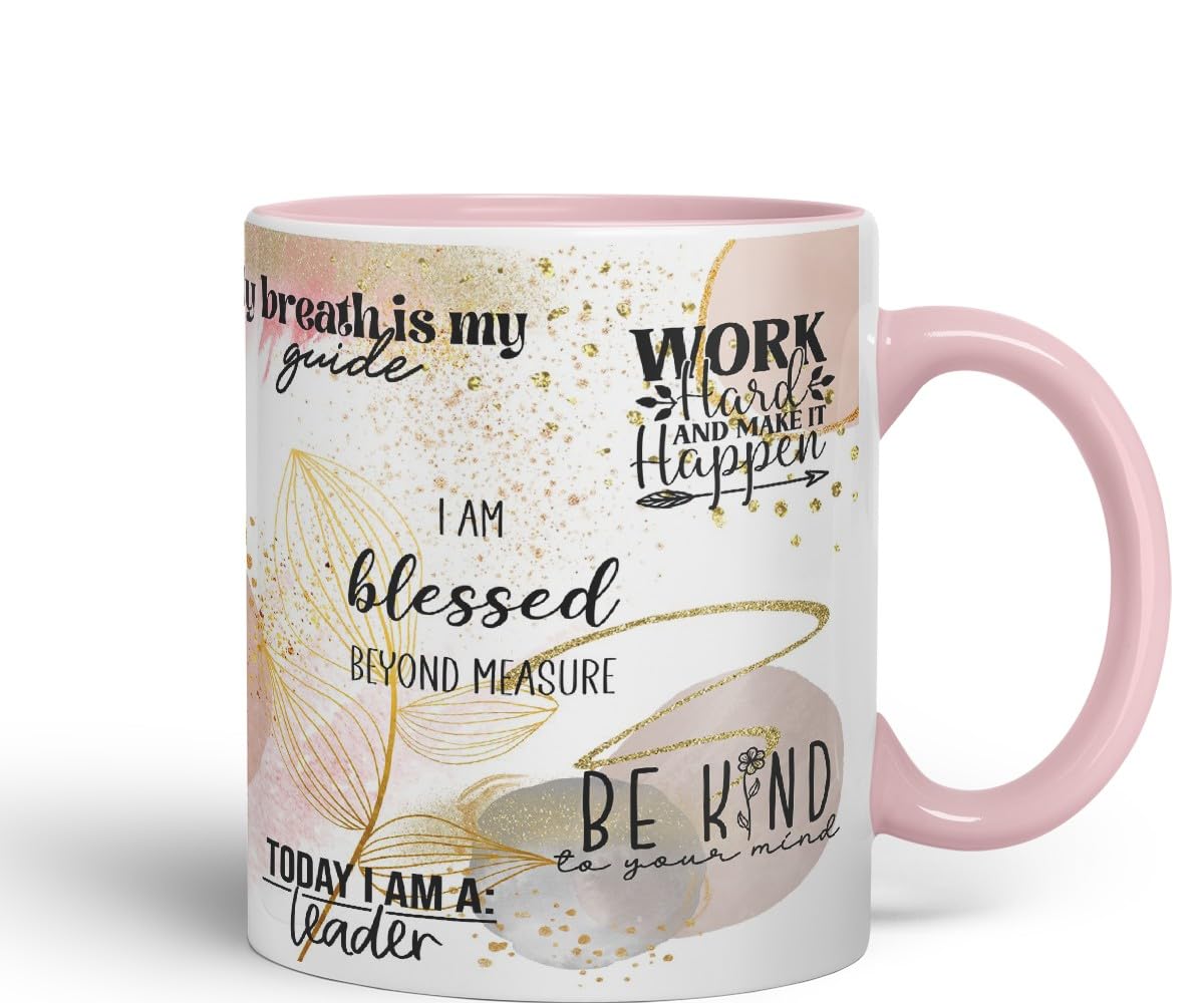 Vixar Self Love Matters – Positive Thoughts Coloured Mug Cup 11oz (Black)