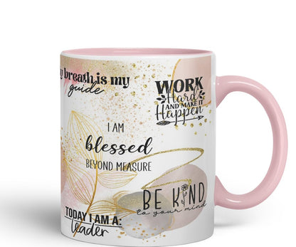 Vixar Self Love Matters – Positive Thoughts Coloured Mug Cup 11oz (Black)