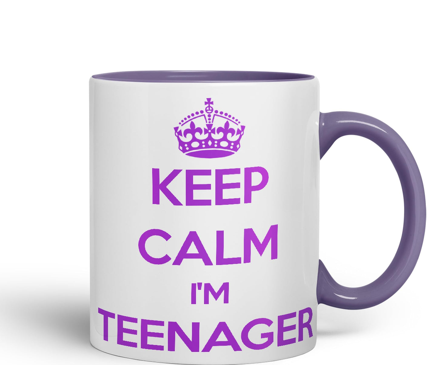 Keep Calm I'm Teenager Ceramic Coloured Mug Cup for Tea Coffee Hot Brew 330ml 11Oz Gift