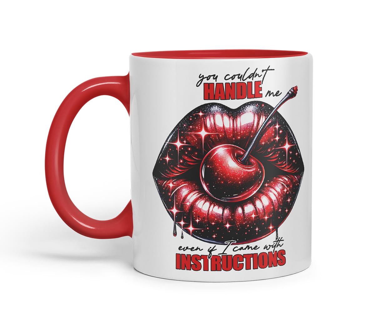 Vixar Could Not Handle Me Sassy Mug – Coloured Ceramic Mug Cup Gift, 11oz (Black)