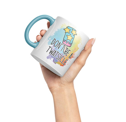 Don't be a Twatsicle Ice Sarcastic Joke Ceramic Coloured Mug Cup for Tea Coffee Hot Brew 330ml 11Oz