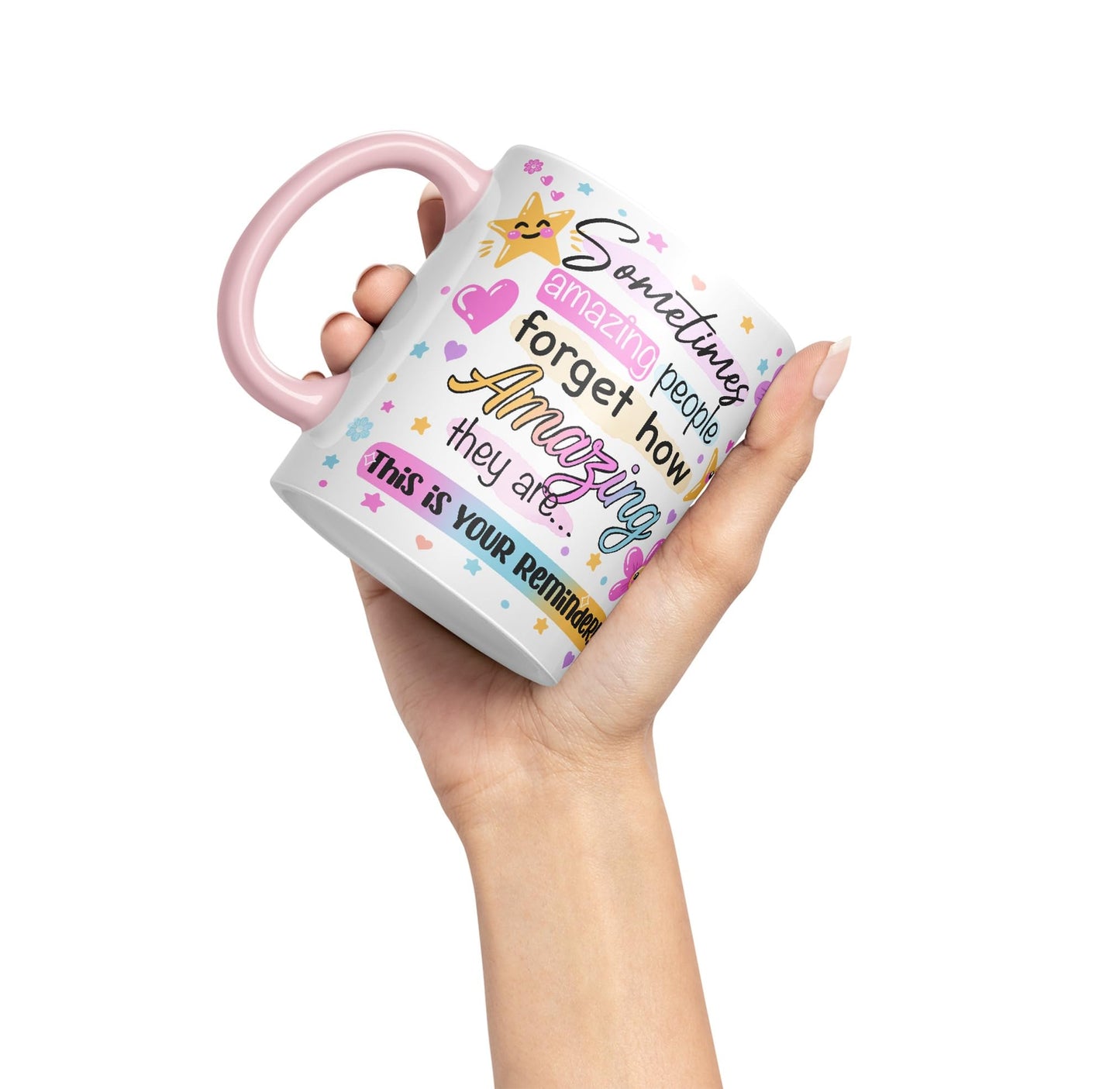 Vixar Sometimes Amazing People Forgot... Coloured Ceramic Mug Cup Gift 330ml 11oz Work Office Tea Coffee Gift