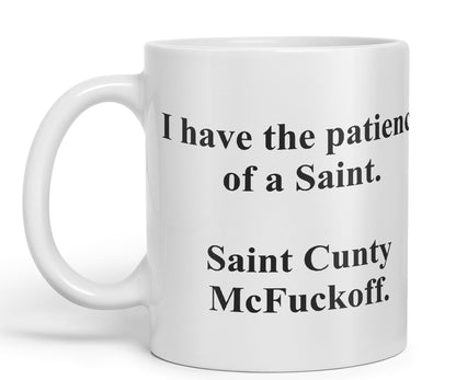 Vixar I Have The Patience of a Saint Coloured Ceramic Mug Cup Gift 330ml 11oz Work Office Tea Coffee