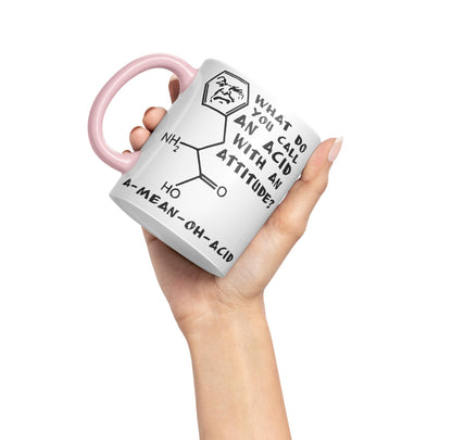Vixar A Mean Oh Acid Pun Breaking Funny Science Ceramic Coloured Mug Cup - A Great Gift for Your Physics, Chemistry or Biology Teacher!