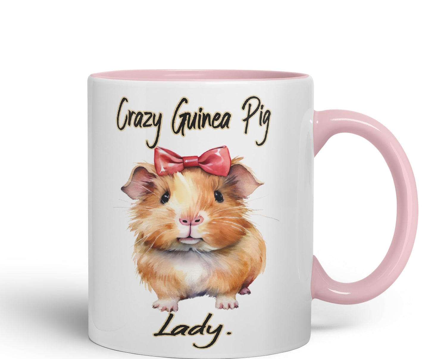 Crazy Guinea Pig Lady Joke sarkasm Sarcastic Ceramic Coloured Mug Cup for Tea Coffee Hot Brew 330ml 11Oz Gift